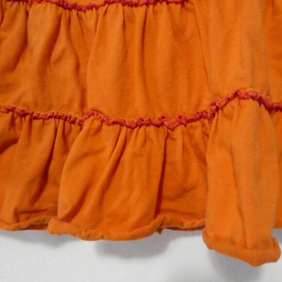 TANGERINE | size 12 | Vibrant Orange Ruffle Cotton Skirt - Skorts - Picture 7 of 14